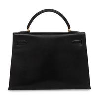 HERMÈS, KELLY 32 IN NOIR BOX LEATHER