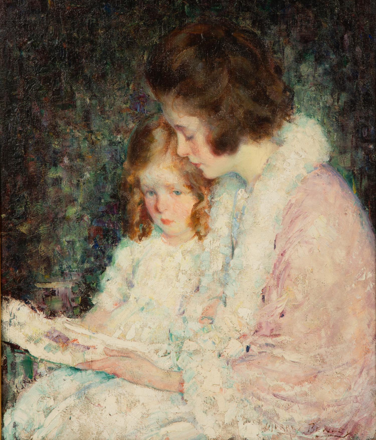 Portrait of a Mother and Daughter (Artist's Wife Bernice Wren Bewley and Daughter Betty) , Circa 1922