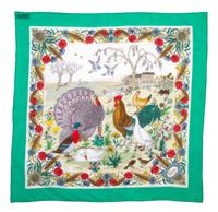 A Gucci Multicolor Cotton Scarf, 27" x 27".