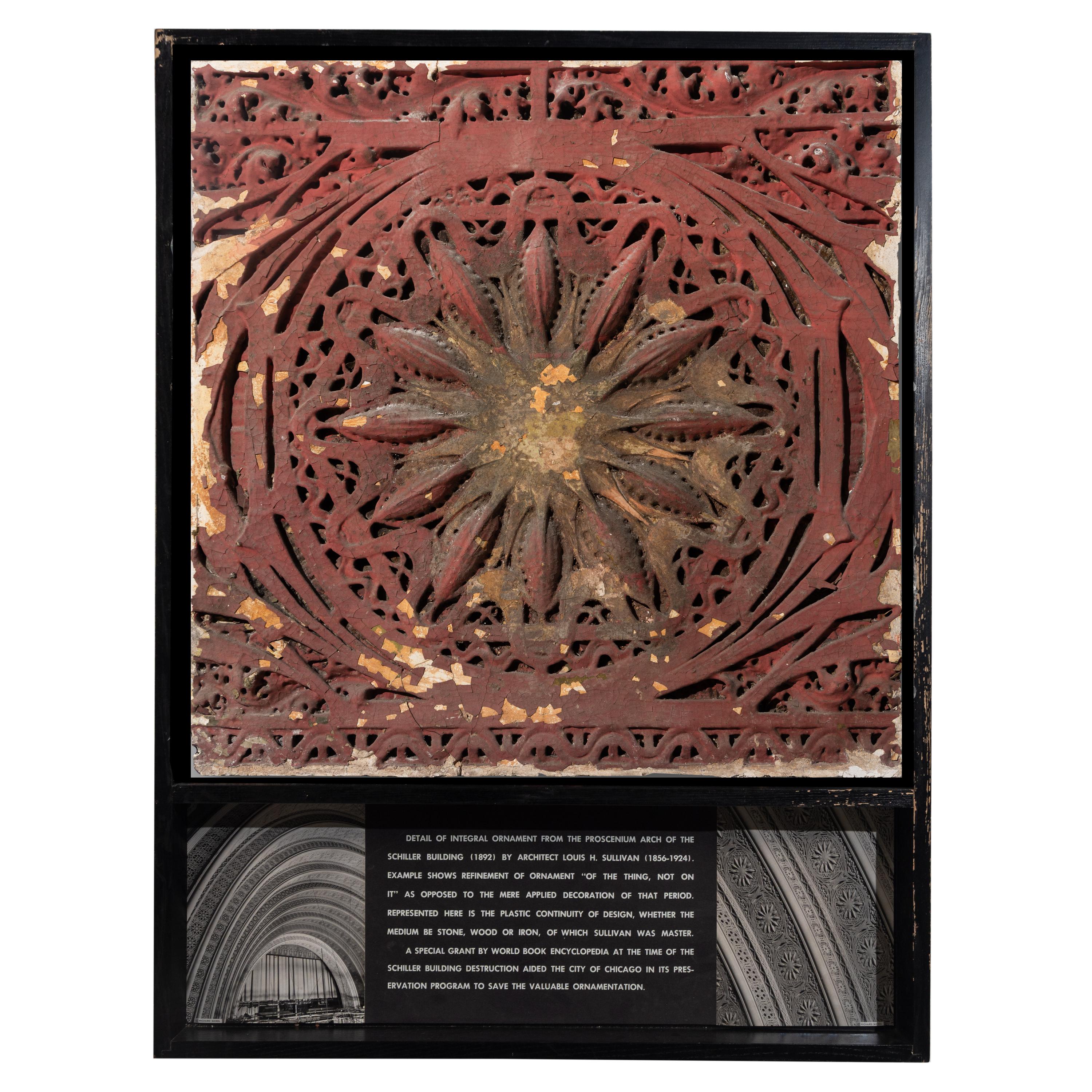 Louis Sullivan (American, 1856– 1924) — Plaster Panel from the Garrick Theater by Adler & Sullivan, 1891