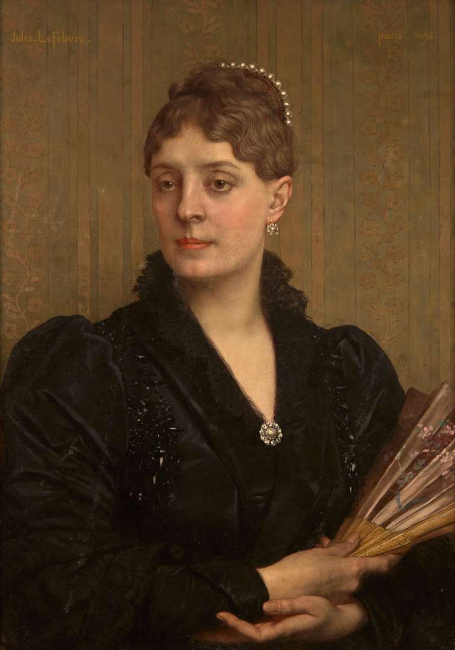 Jules Joseph Lefebvre (French, 1836–1911) - Elegant Lady with a Fan