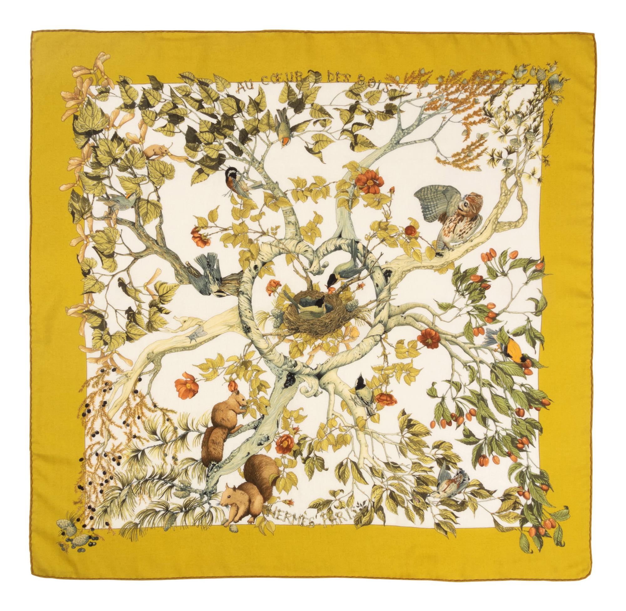 Two Hermès 90cm Cashmere/Silk Scarves