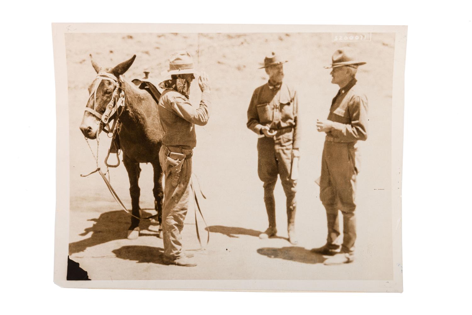 [MEXICAN BORDER WAR]. A group of 4 photographs, incl. Underwood & Underwood images taken in the field.
