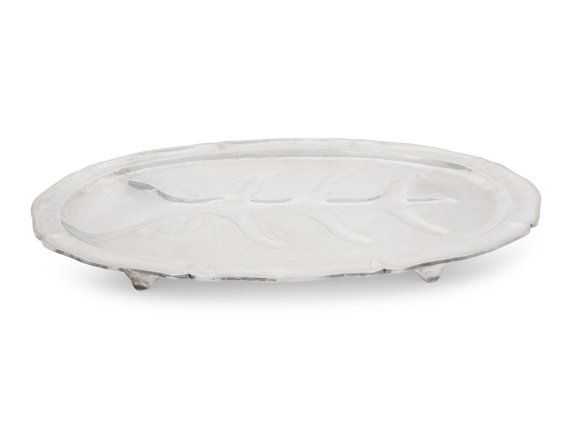A Mexican Silver Meat Platter