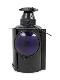 A Painted Metal Union Pacific Four-Light Railroad Lantern