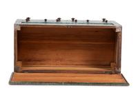 A Country Blue Sponge Paint-Decorated Pine and Poplar Five-Drawer Blanket Chest, 19th Century