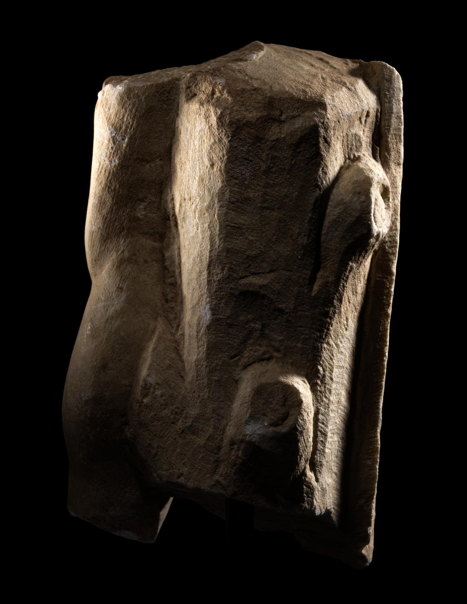 A Roman Marble Right Leg from a Statue