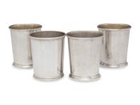 Four American Silver Julep Cups