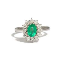 EMERALD AND DIAMOND RING