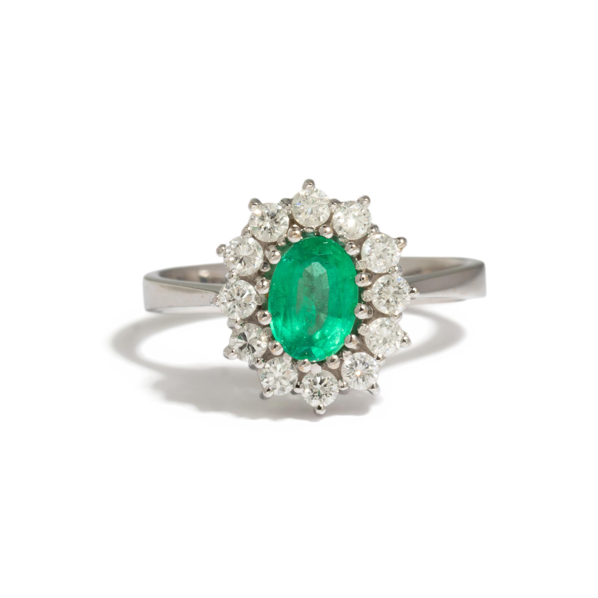 EMERALD AND DIAMOND RING
