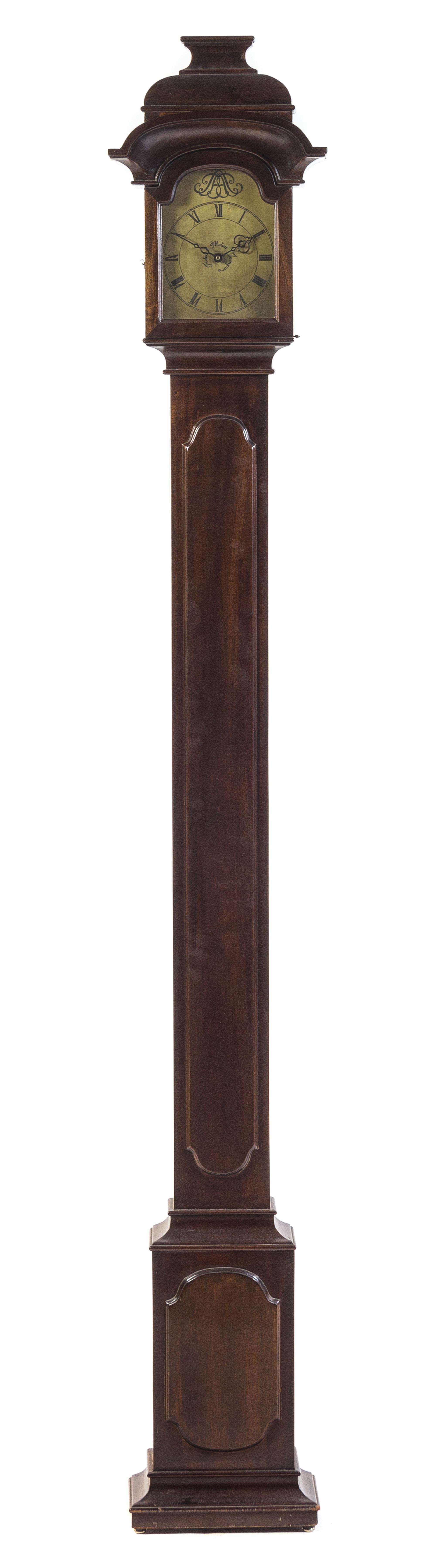 An English Mahogany Grandmother's Clock Height 83 inches. — 20TH CENTURY