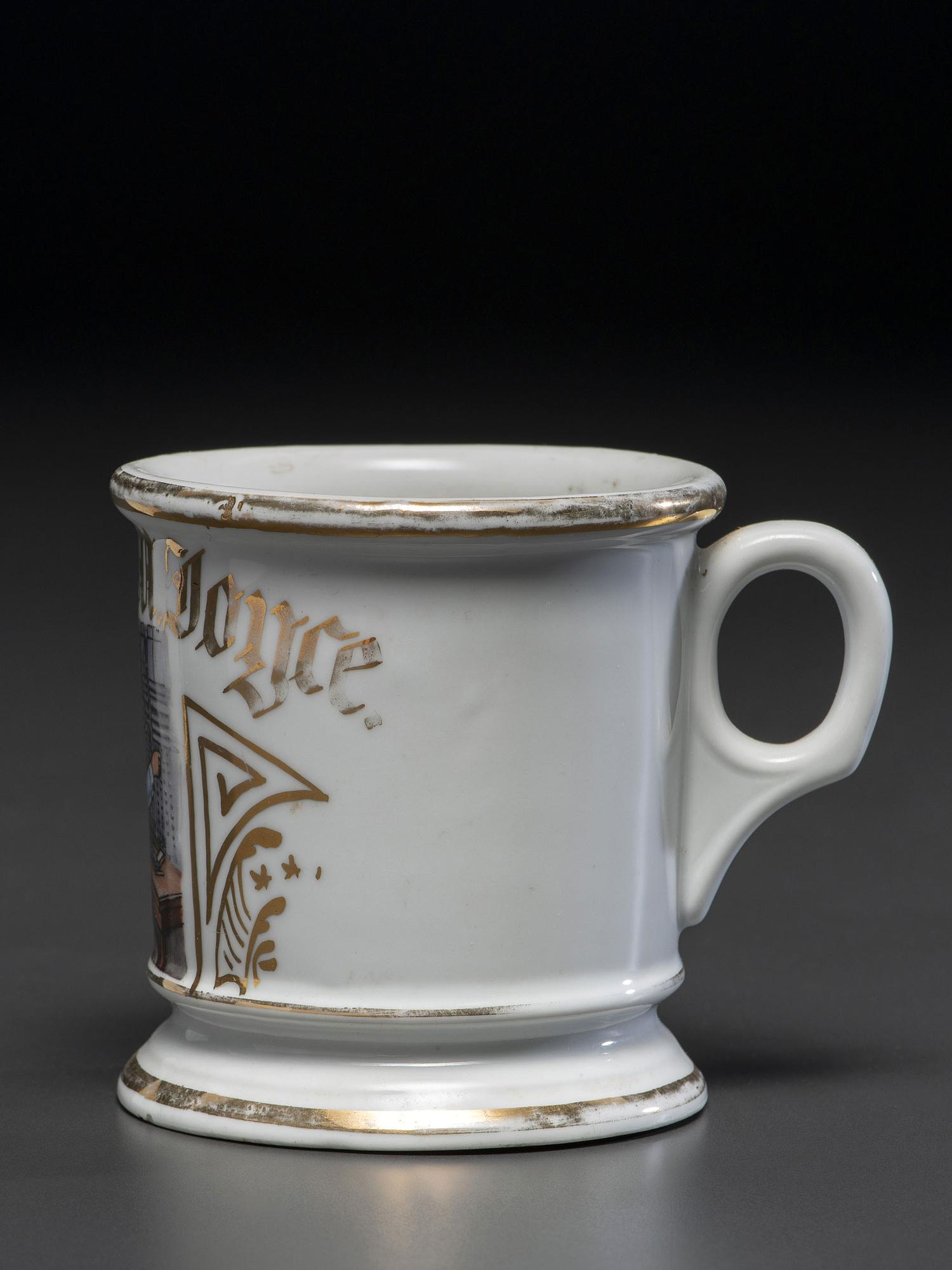 A Switchboard Operator's Porcelain Occupational Shaving Mug