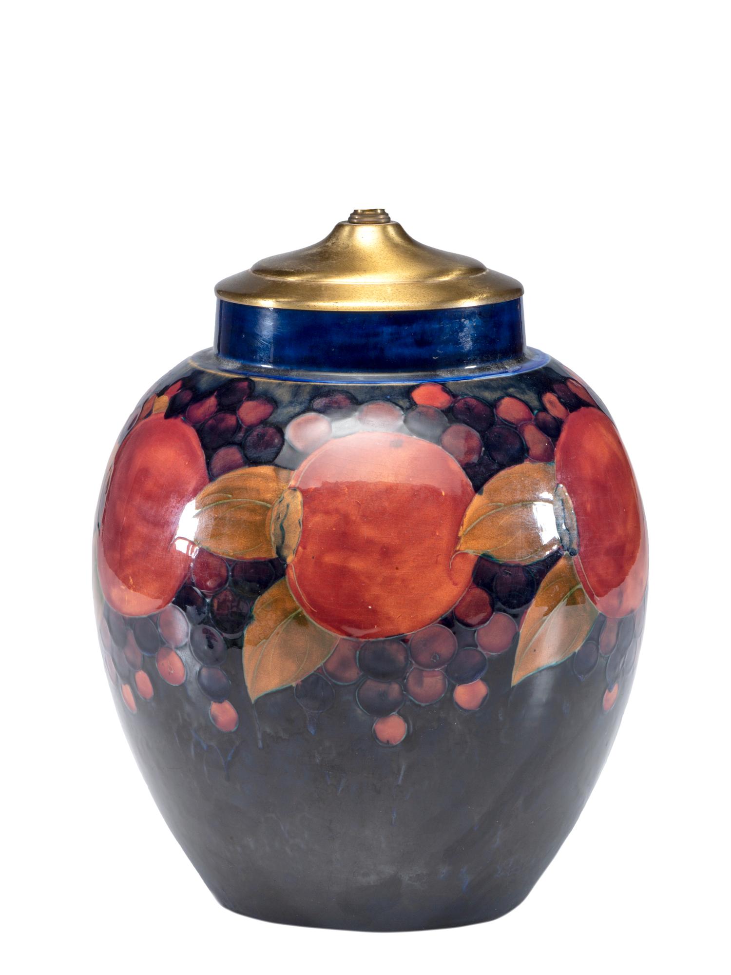 Pomegranate Vase Mounted as Lamp