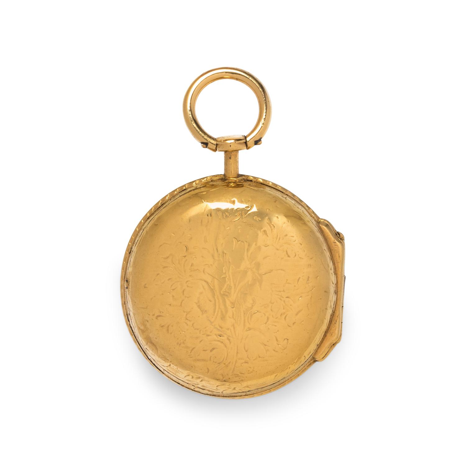 NATHAN MULLENS, GOLD-FILLED OPEN FACE POCKET WATCH