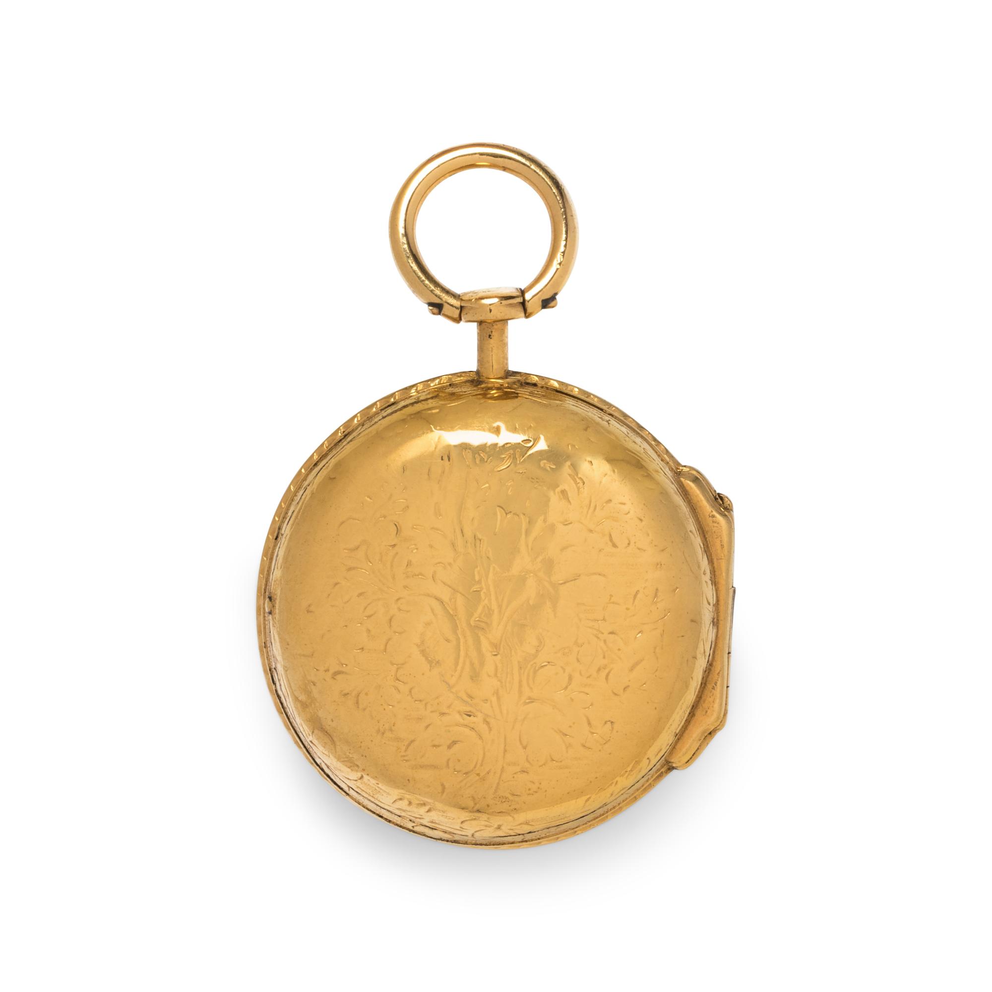 NATHAN MULLENS, GOLD-FILLED OPEN FACE POCKET WATCH
