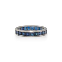 OSCAR HEYMAN, SAPPHIRE AND PLATINUM ETERNITY BAND