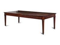 An Oversized Georgian Style Mahogany Writing Desk or Library Table