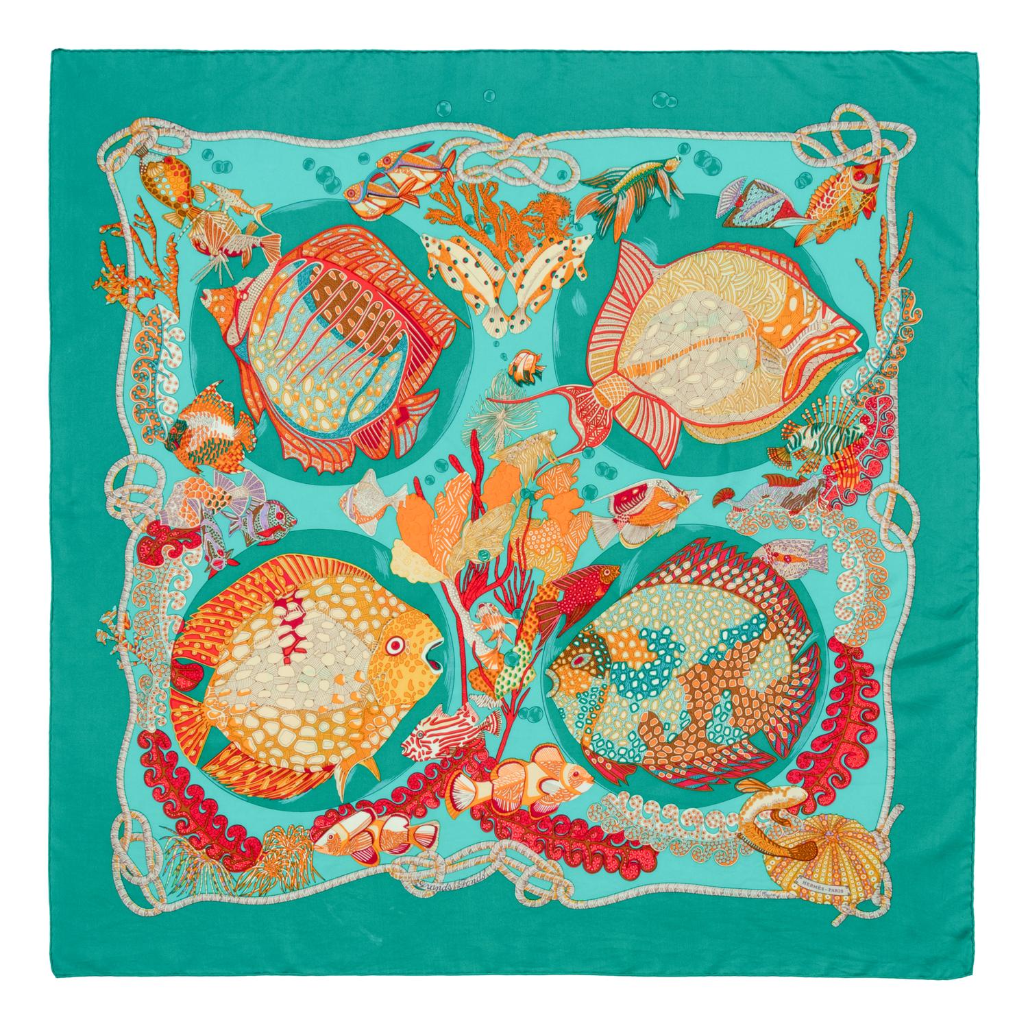 Two Hermès 90cm Silk Scarf, Carré