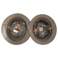 Group of Two Painted M1917 Helmets: Including 77th Infantry Division, 32nd Infantry Division