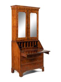A George II/III Walnut Bureau Cabinet
