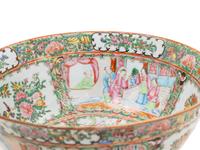 A Chinese Rose Medallion Porcelain Punch Bowl