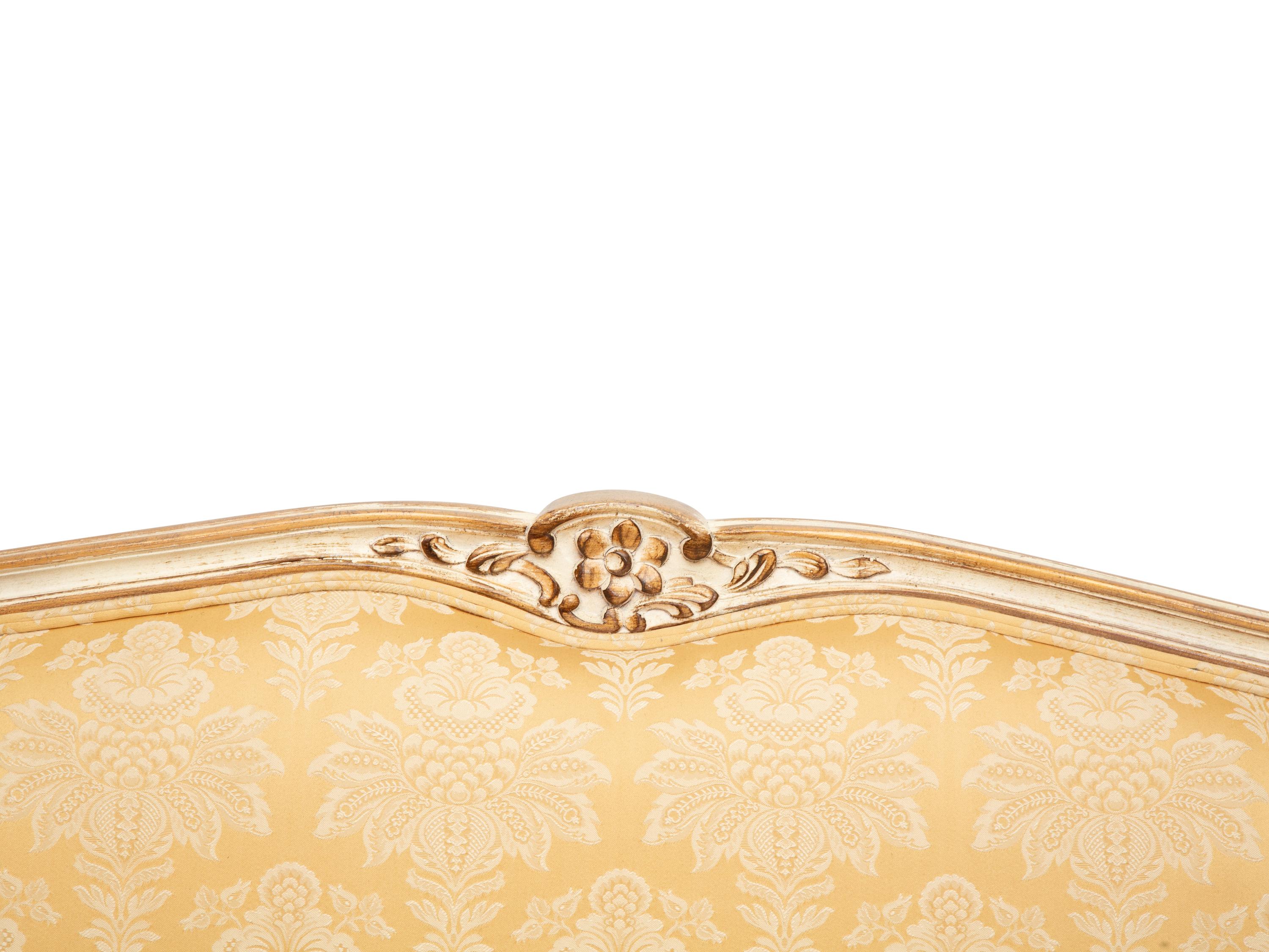 A Louis XV Style Painted and Parcel Gilt Canape — 19th/20th Century