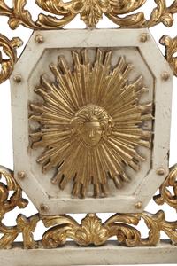 A Pair of Italian Painted and Parcel-Gilt Fauteuils