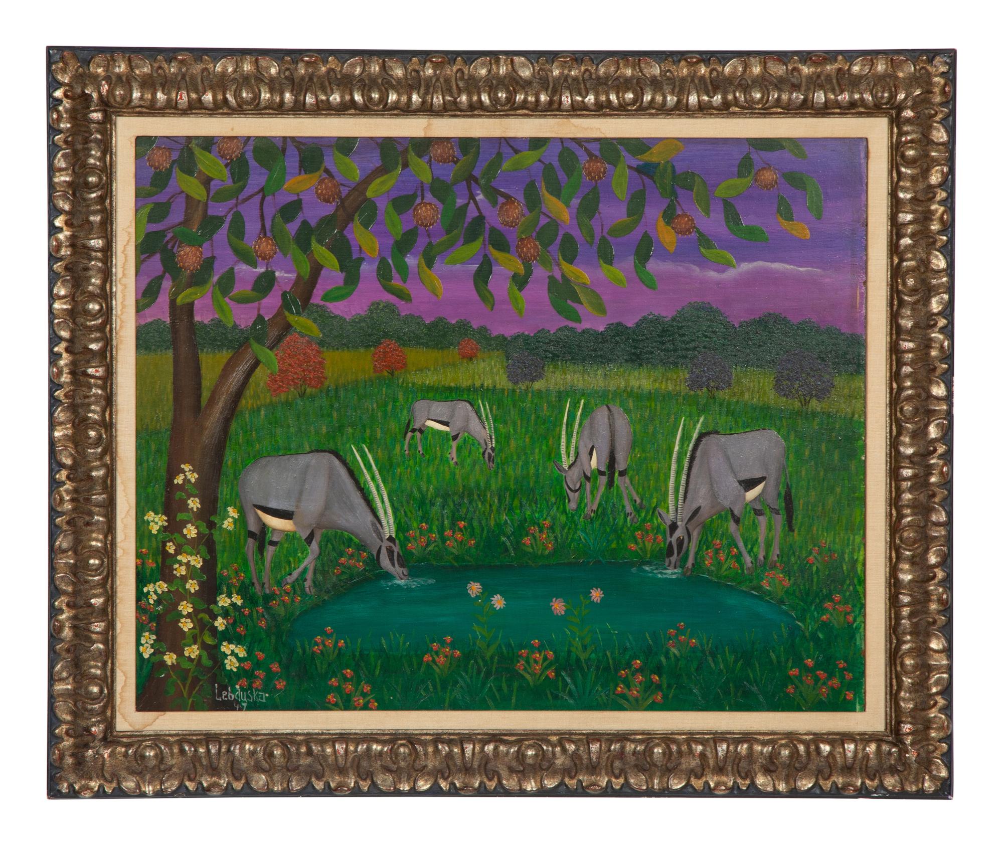 Antelopes Drinking , 1947