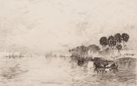 Thomas Moran, (British, 1837-1926), Morning on the Saint Johns, 1881