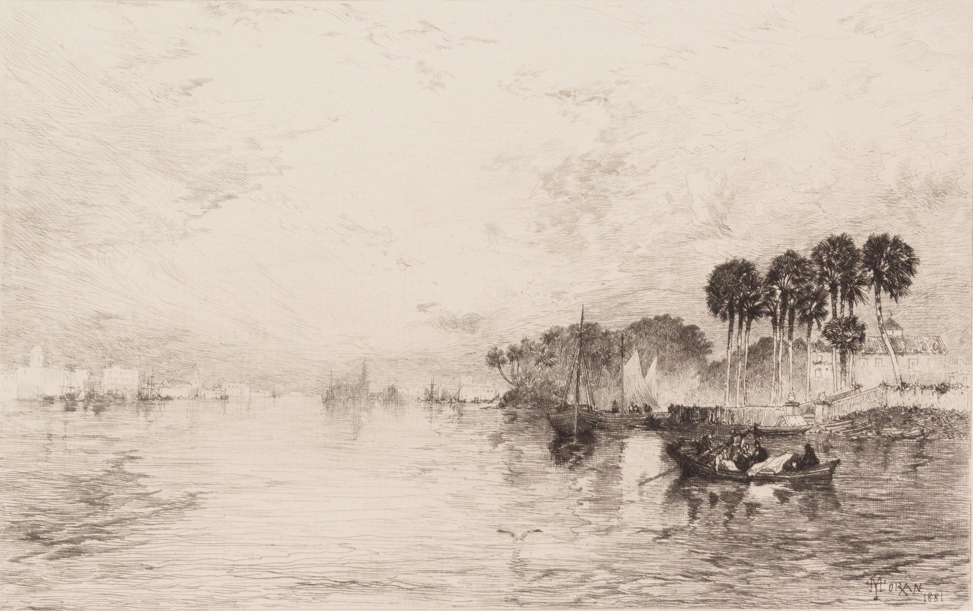 Thomas Moran, (British, 1837-1926), Morning on the Saint Johns, 1881
