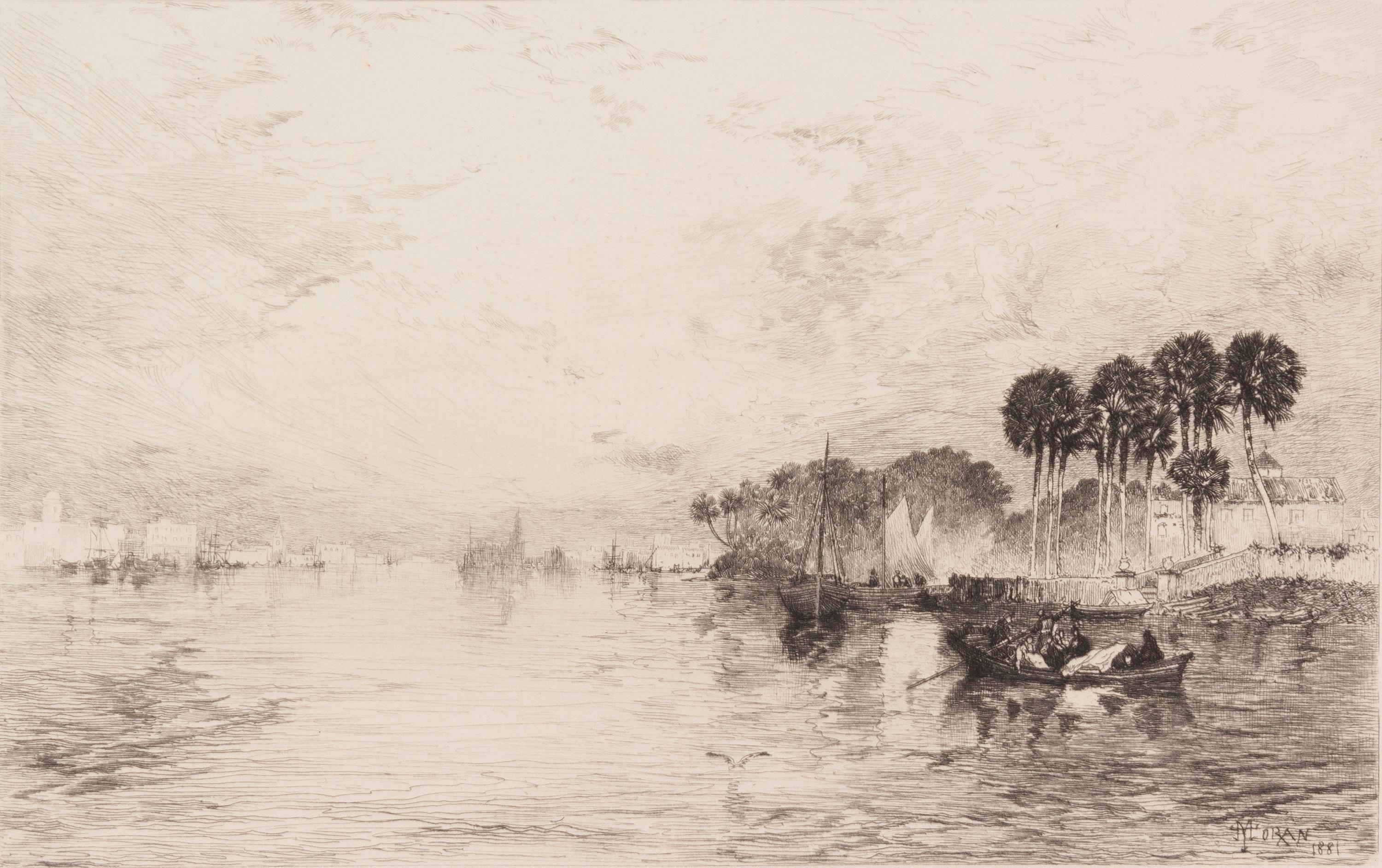 Thomas Moran, (British, 1837-1926), Morning on the Saint Johns, 1881