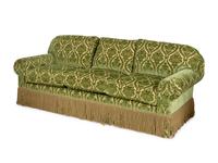 An E.J. Victor Cut Velvet Upholstered Sofa with Bullion Fringe