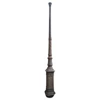 An Iron Lamp Post 17" W x 17" D x ~200" H — France, 20th Century