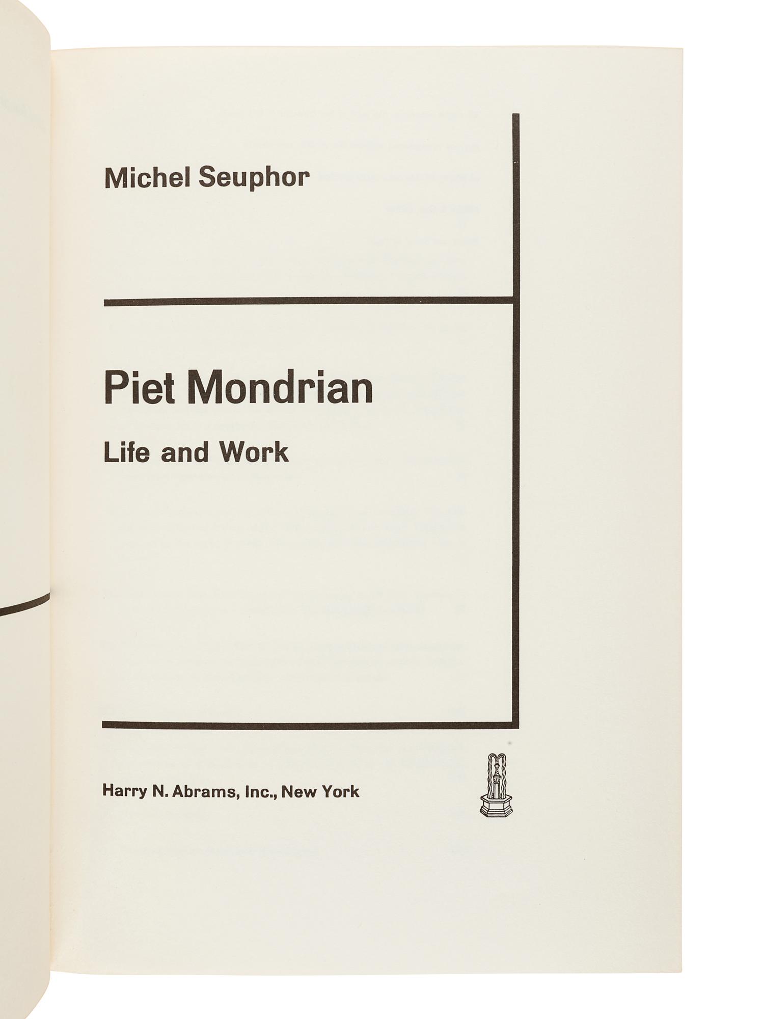 [MONDRIAN, Piet (1872-1944)]. SEUPHOR, Michel. Piet Mondrian: Life and Work . New York: Harry N, Abrams, [1956].