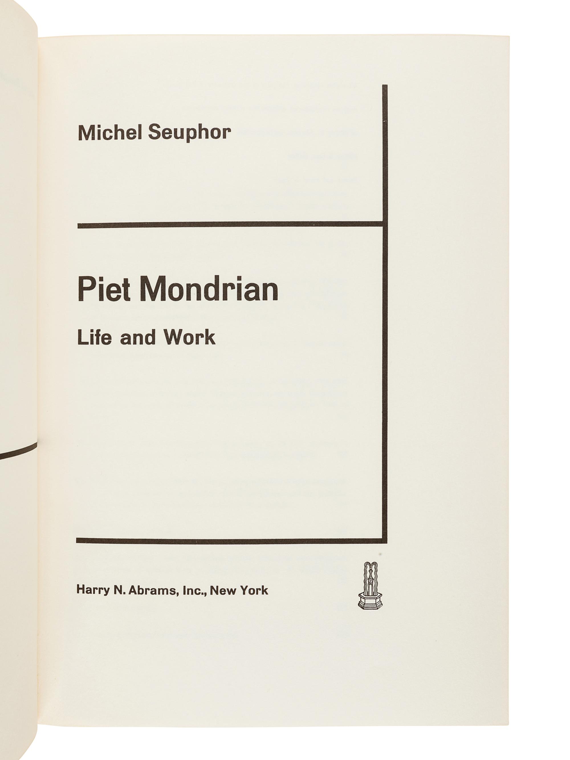 [MONDRIAN, Piet (1872-1944)]. SEUPHOR, Michel. Piet Mondrian: Life and Work . New York: Harry N, Abrams, [1956].