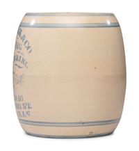 An 'R. H. Clark & Co. Hamburg Spiced Herring' Stenciled Stoneware Crock