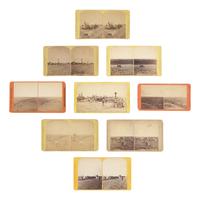 [Americana] Haynes, F. Jay. Group of 9 stereoviews of Bonanza Farms in the Red River Valley