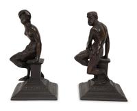 A Pair of Grand Tour Style Bronze Satyr Figures