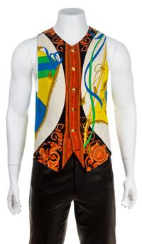 A Gianni Versace Silk Vest, Size 48.
