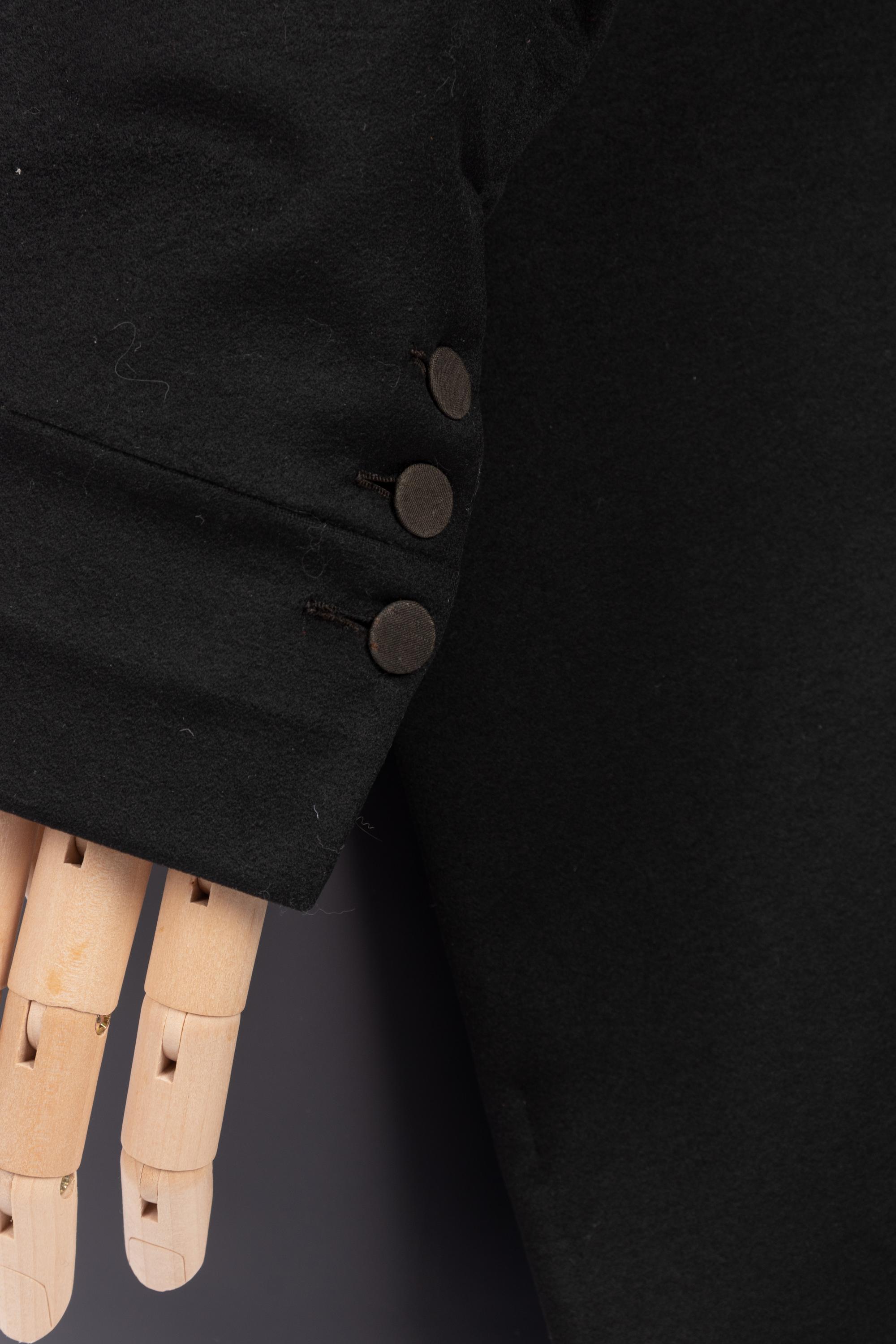 Men's Rare 19th Century Wool Jacket with Tails, 1840s