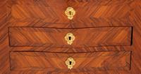 A Louis XV/XVI Transitional Gilt Bronze Mounted Kingwood Marble Top Side Table