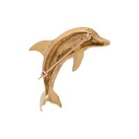 GEORGE LEDERMAN, YELLOW GOLD DOLPHIN BROOCH