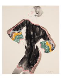 Jesper Nyeboe for Geoffrey Beene Fashion Illustration, 1980s