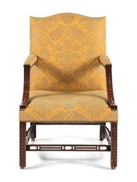 A George III Mahogany Library Chair