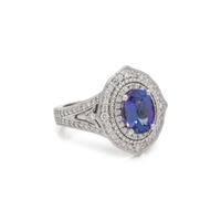 TANZANITE AND DIAMOND RING