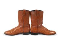 Justin Boots Cognac Full Quill Ostrich Boots