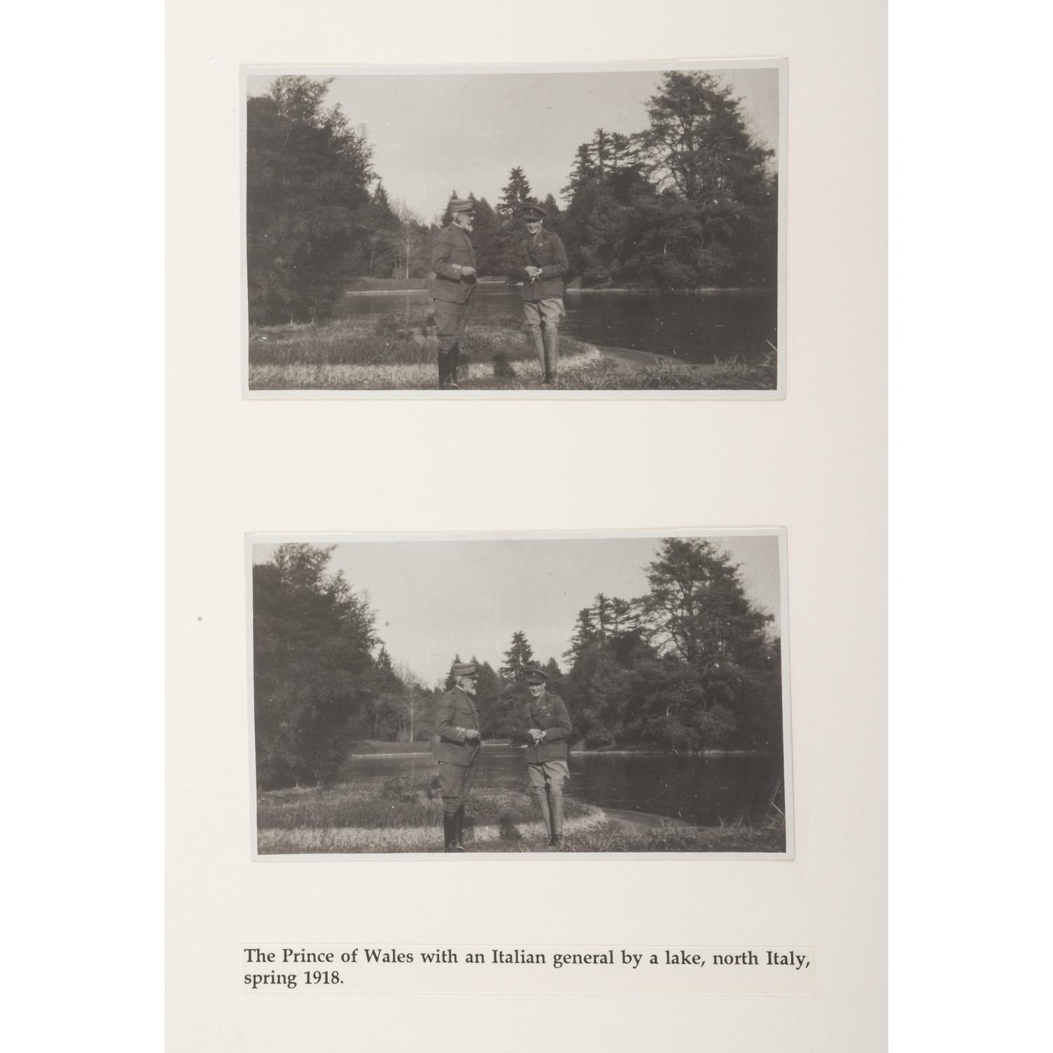 Prince of Wales Tour of Italy, 1918, Collection of 18 Photographs, Plus