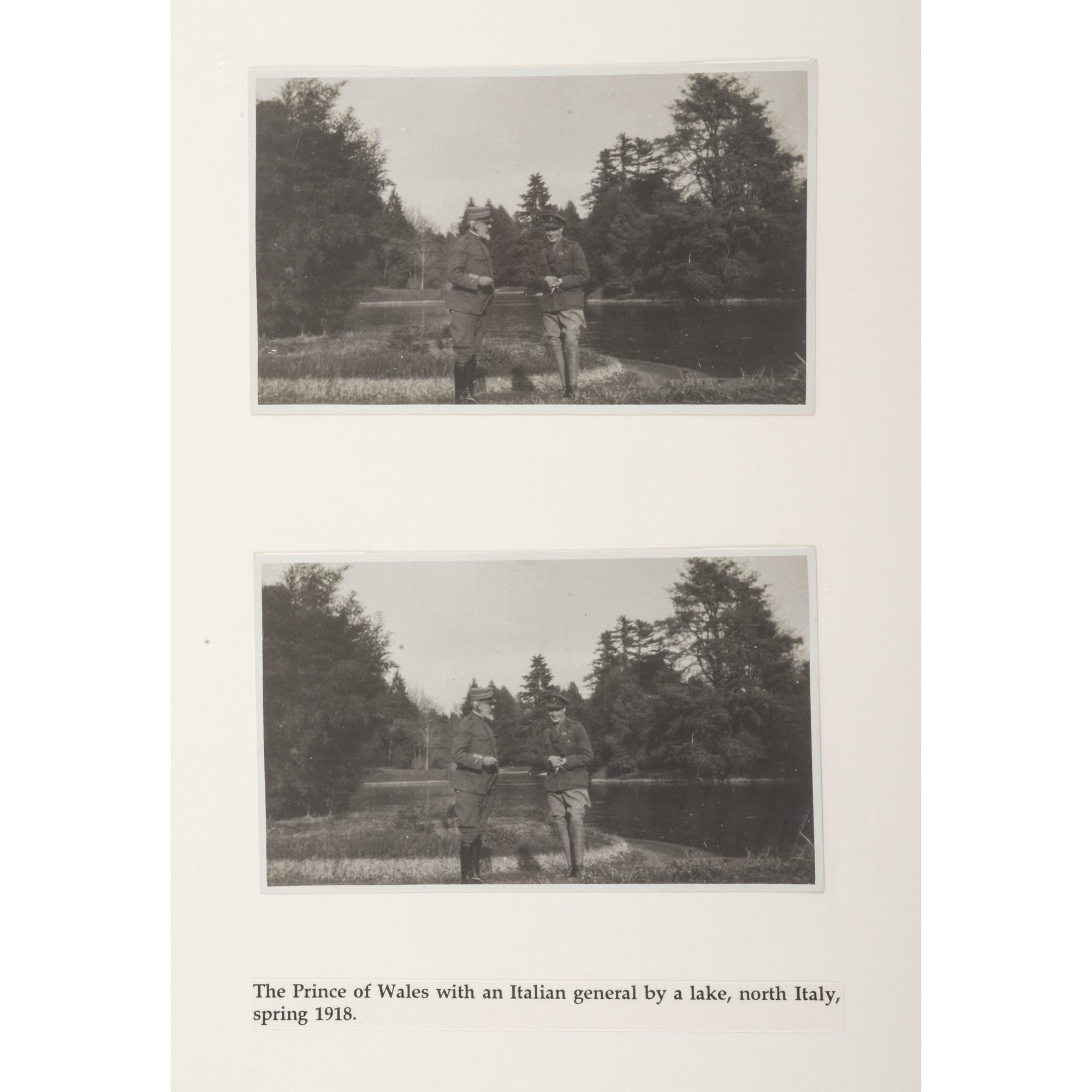 Prince of Wales Tour of Italy, 1918, Collection of 18 Photographs, Plus