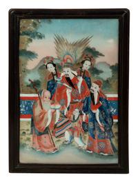 A Reverse Painted Chinese Plaque — EARLY 19TH CENTURY