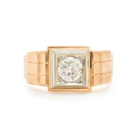 BICOLOR GOLD AND DIAMOND RING